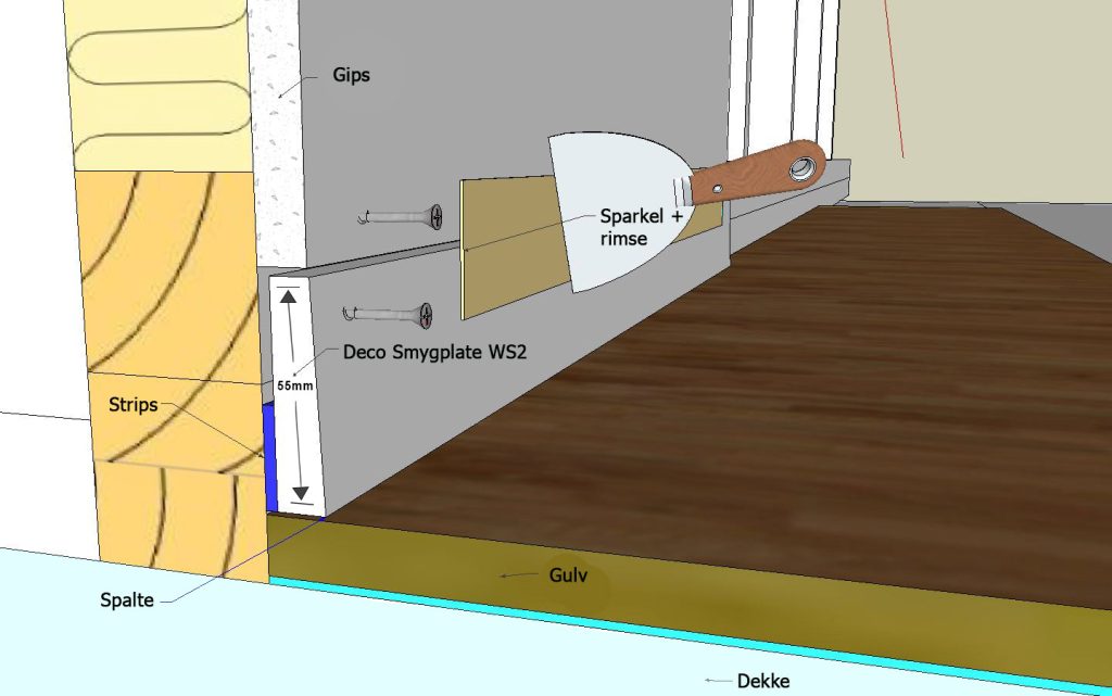 Deco Smygplate WS2 Listefritt Gulv fra Deco Systems